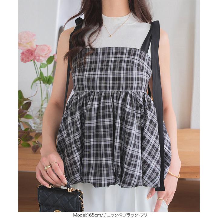 KOBE LETTUCE（神戸レタス） ビスチェ トップス レディース チェック柄