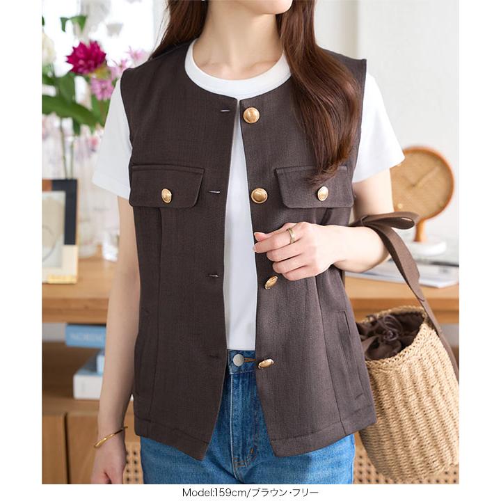 KOBE LETTUCE（神戸レタス） ジレ コーデ 50代 トップス レディース 40