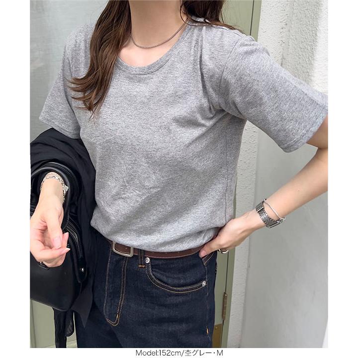 6/14-15★超目玉セール!! Tシャツ レディース トップス 汗じみ防止 UVカット 綿 コットン L XL 3L ベーシック シンプル C7574送料無料メ便対応 | KOBE LETTUCE | 13