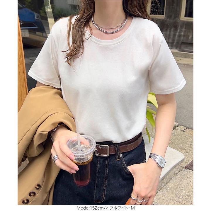 6/14-15★超目玉セール!! Tシャツ レディース トップス 汗じみ防止 UVカット 綿 コットン L XL 3L ベーシック シンプル C7574送料無料メ便対応 | KOBE LETTUCE | 14
