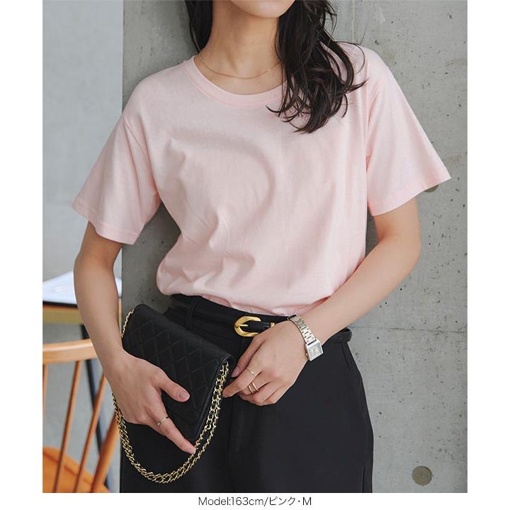 6/14-15★超目玉セール!! Tシャツ レディース トップス 汗じみ防止 UVカット 綿 コットン L XL 3L ベーシック シンプル C7574送料無料メ便対応 | KOBE LETTUCE | 16