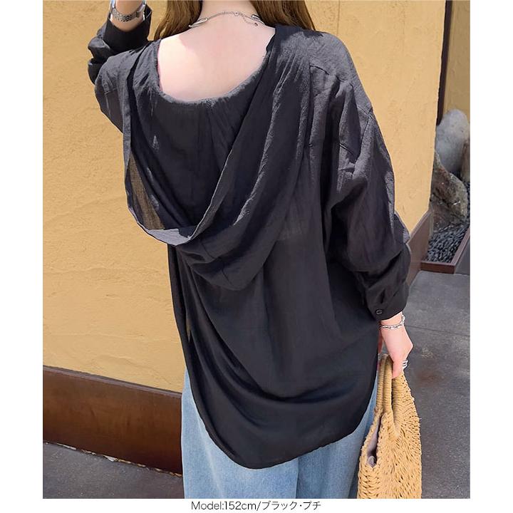 KOBE LETTUCE シャツパーカー ガーゼ レディース 夏 シアー