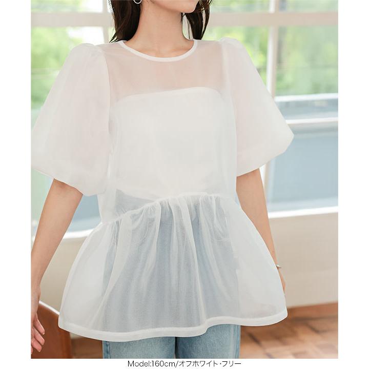 KOBE LETTUCE（神戸レタス） ブラウス レディース シアー トップス