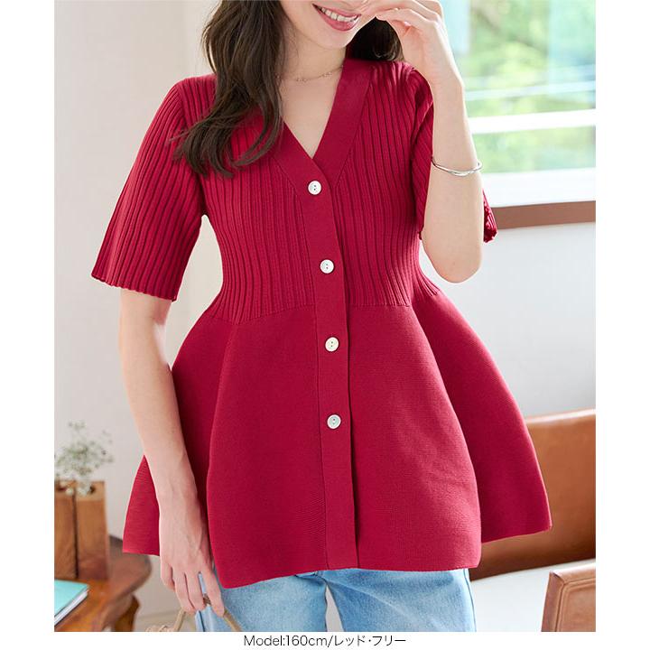 KOBE LETTUCE（神戸レタス） ペプラムトップス 半袖 トップス