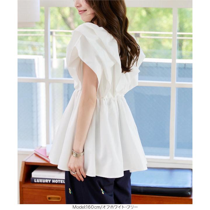 KOBE LETTUCE ブラウス レディース 白 黒 トップス チュニック V