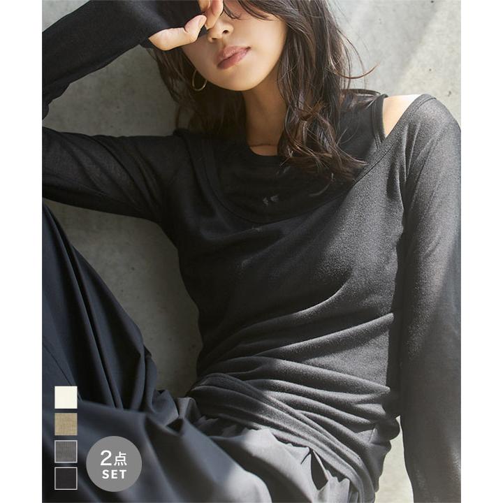 KOBE LETTUCE（神戸レタス） Tシャツ レディース シアー 長袖 トップス