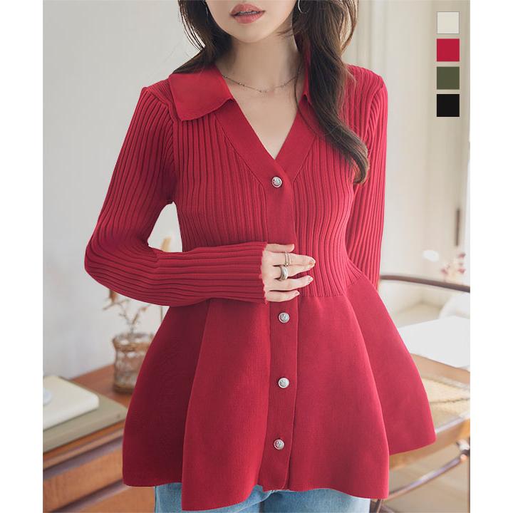 KOBE LETTUCE（神戸レタス） ペプラムニット ペプラムトップス 長袖