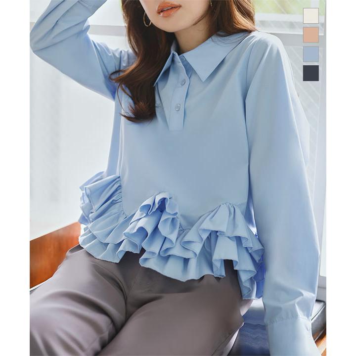 KOBE LETTUCE（神戸レタス） ブラウス レディース 長袖 フリルブラウス