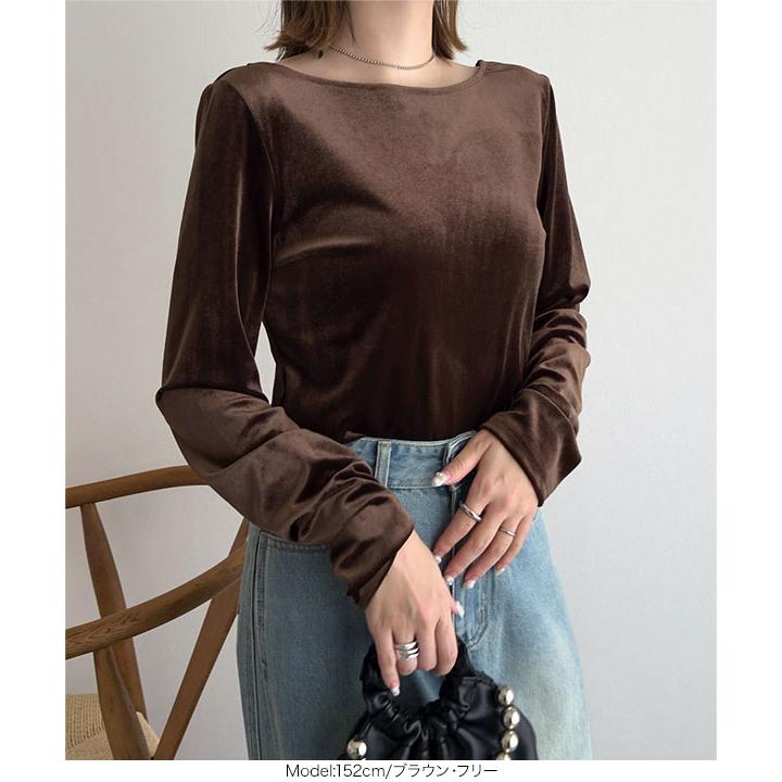 KOBE LETTUCE（神戸レタス） ロンT レディース ベロア トップス 長袖