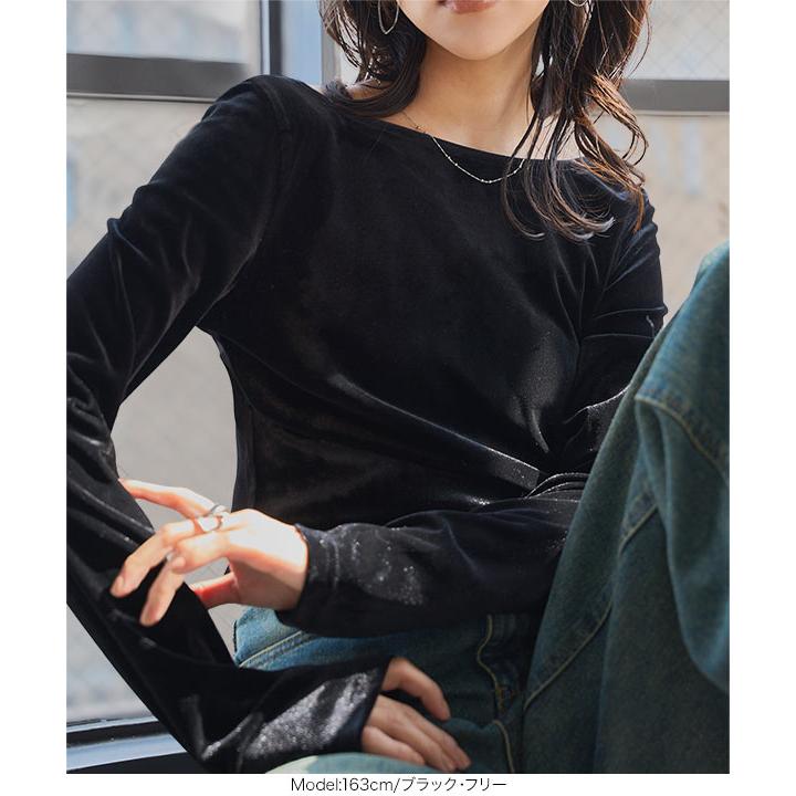 KOBE LETTUCE（神戸レタス） ロンT レディース ベロア トップス 長袖