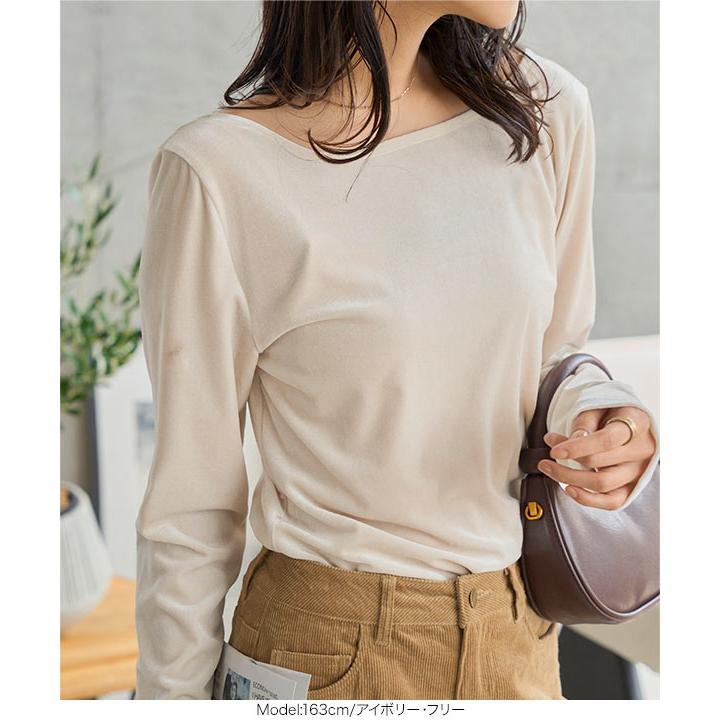 KOBE LETTUCE（神戸レタス） ロンT レディース ベロア トップス 長袖