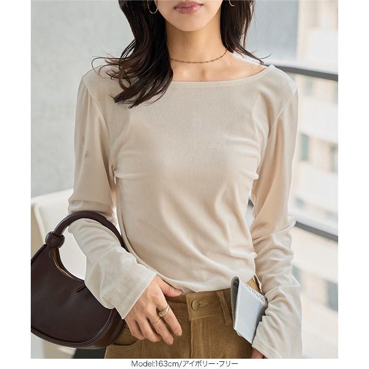 KOBE LETTUCE（神戸レタス） ロンT レディース ベロア トップス 長袖