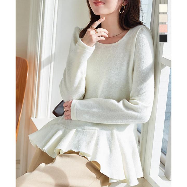 KOBE LETTUCE（神戸レタス） ペプラムトップス 長袖 トップス