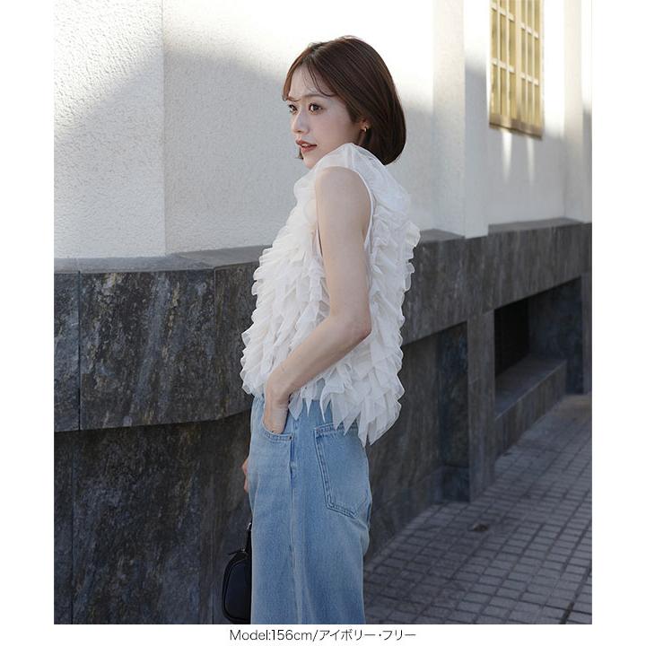 KOBE LETTUCE（神戸レタス） mayuさんコラボ トップス チュール フリル
