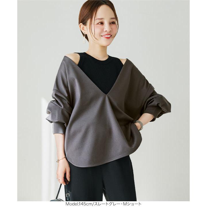 KOBE LETTUCE（神戸レタス） トップス レディース 40代 上品 長袖 深v