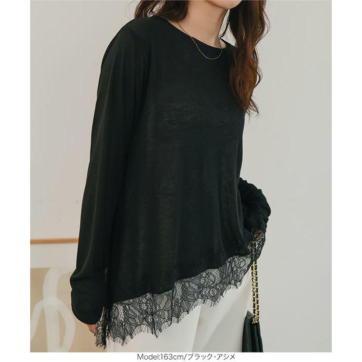 KOBE LETTUCE（神戸レタス） トップス レディース ロンt シアー 40代