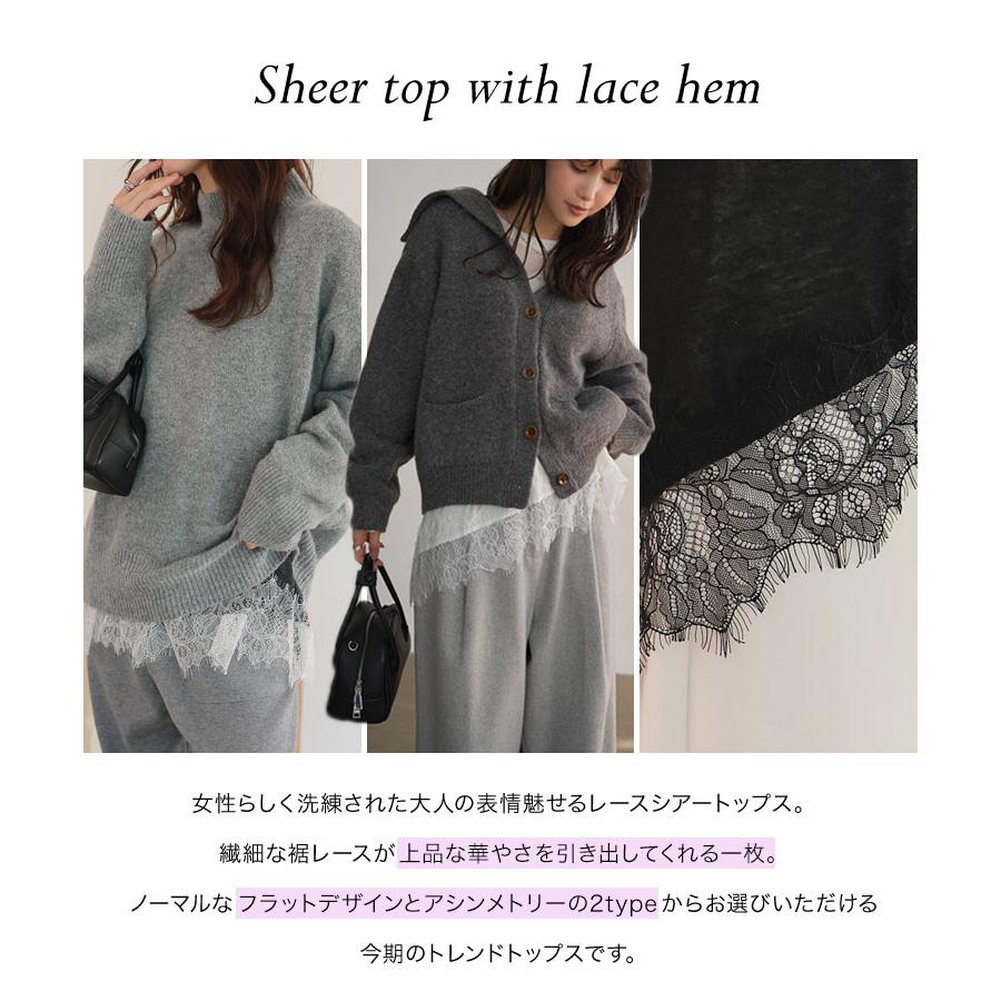 KOBE LETTUCE（神戸レタス） トップス レディース ロンt シアー 40代