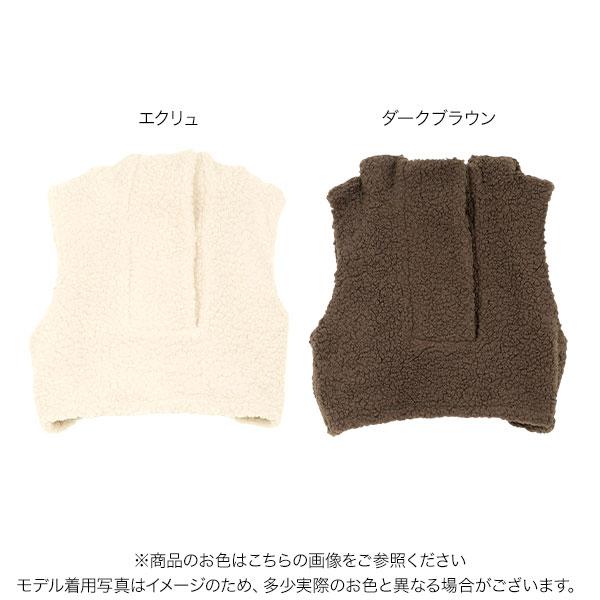 KOBE LETTUCE（神戸レタス） ベスト レディース 冬 ボアベスト フード