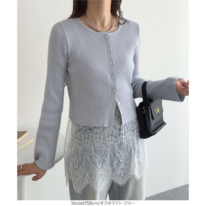 レースキャミニットトップス Vin｜レースキャミレイヤードニット | Rakuten Fashion(楽天
