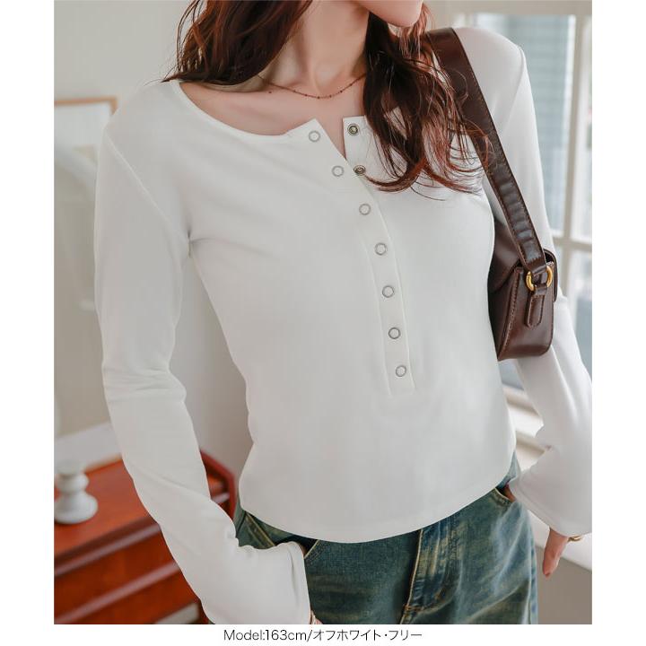 KOBE LETTUCE（神戸レタス） ロンT 裏起毛 レディース ヘンリーネック