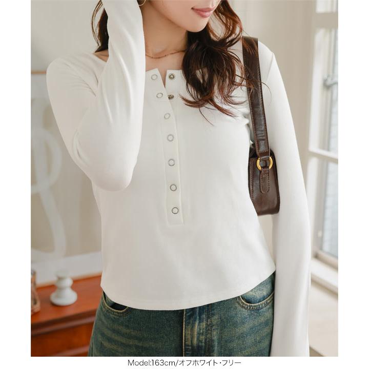 KOBE LETTUCE（神戸レタス） ロンT 裏起毛 レディース ヘンリーネック