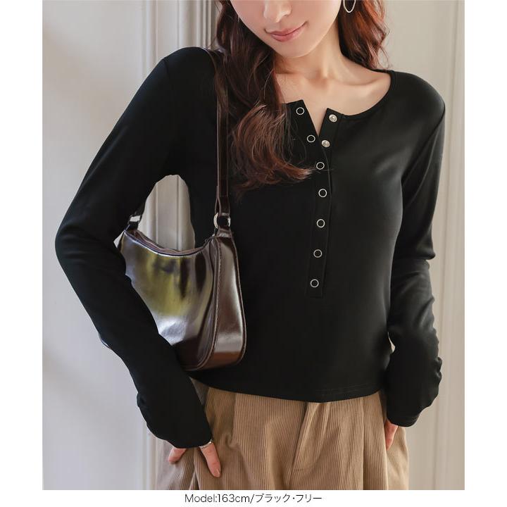 KOBE LETTUCE（神戸レタス） ロンT 裏起毛 レディース ヘンリーネック