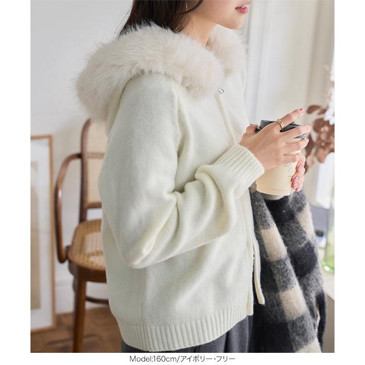 KOBE LETTUCE（神戸レタス） ニット レディース ファー カーディガン