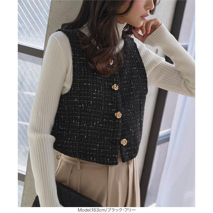 KOBE LETTUCE（神戸レタス） ベスト ジレ レディース ツイード