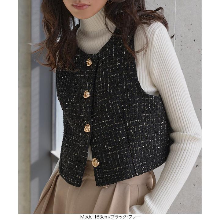 KOBE LETTUCE（神戸レタス） ベスト ジレ レディース ツイード