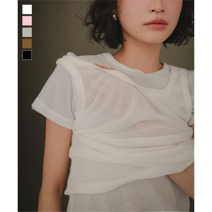 KOBE LETTUCE（神戸レタス） タンクトップ Tシャツ セット シアー 半袖