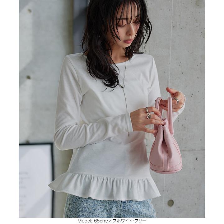 DECO depuis 1985 フリル付き 長袖 サーマル トップス KOBE LETTUCE（神戸レタス） トップス レディース フリルヘムロンT