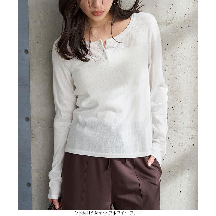 KOBE LETTUCE（神戸レタス） Tシャツ ロンT レディース ヘンリーネック