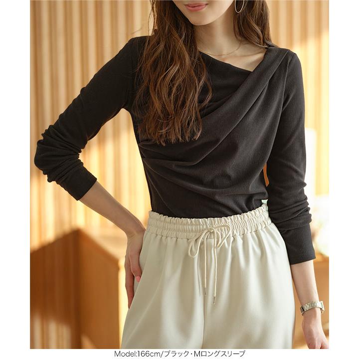 KOBE LETTUCE（神戸レタス） トップス ドレープ Tシャツ きれいめ 半袖