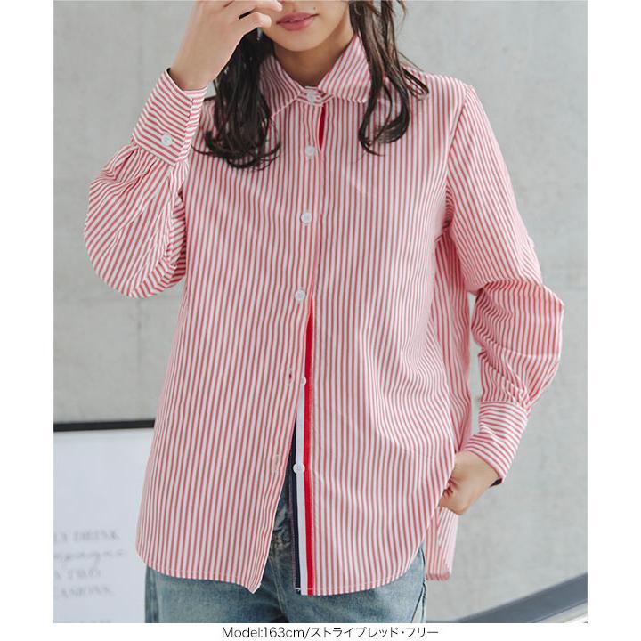 KOBE LETTUCE（神戸レタス） シャツ ブラウス 白 ストライプ 長袖