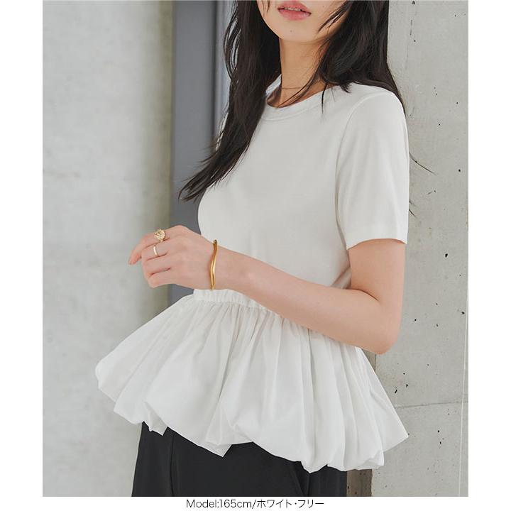 KOBE LETTUCE（神戸レタス） Tシャツ 半袖 レディース 40代 ペプラム