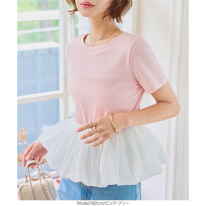 KOBE LETTUCE（神戸レタス） Tシャツ 半袖 レディース 40代 ペプラム