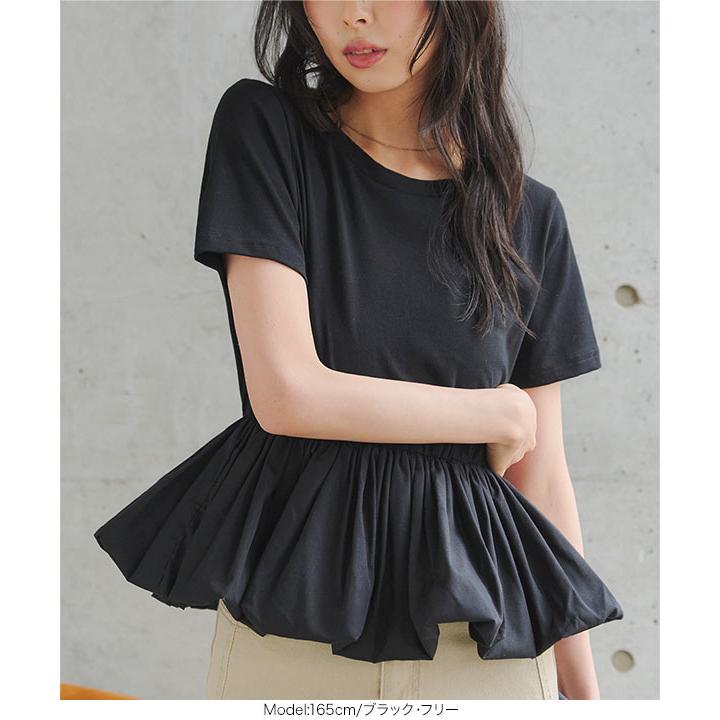 KOBE LETTUCE（神戸レタス） Tシャツ 半袖 レディース 40代 ペプラム