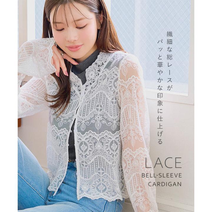 KOBE LETTUCE（神戸レタス） カーディガン レディース きれいめ レース