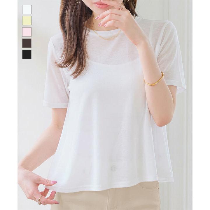 KOBE LETTUCE（神戸レタス） Tシャツ レディース 半袖 シアー 40代 50