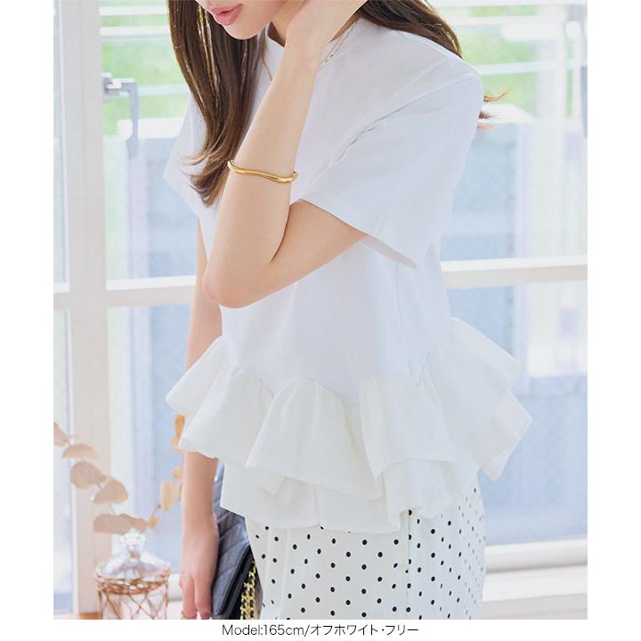 KOBE LETTUCE（神戸レタス） Tシャツ レディース 半袖 40代 ペプラム