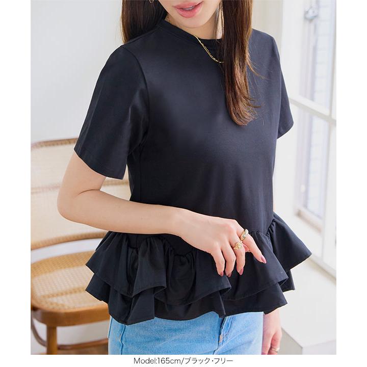 KOBE LETTUCE（神戸レタス） Tシャツ レディース 半袖 40代 ペプラム