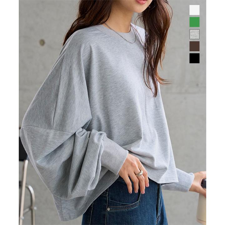 美品✨ENFOLD ボリュームスリーブ スウェット プルオーバー グレー 38 KOBE LETTUCE（神戸レタス） 短丈 ボリュームスリーブスウェット