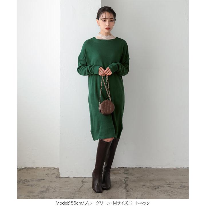 LGB オリーブグリーン 長袖カットソー　チュニック　ワンピース LGB オリーブグリーン 長袖カットソー チュニック ワンピース