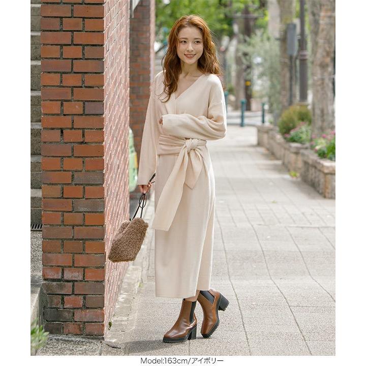 KOBE LETTUCE ワンピース ニットワンピ 冬 カシュクール ロング KOBE LETTUCE ワンピース ニットワンピ 冬 カシュクール ロング