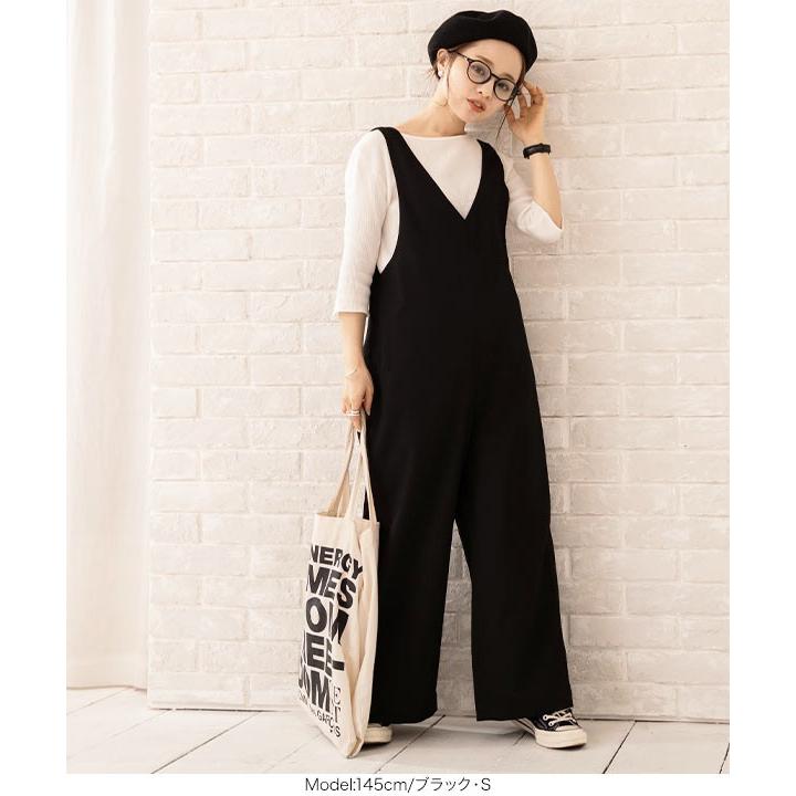 KOBE LETTUCE サロペット 田中亜希子さんコラボ Vネックワイド