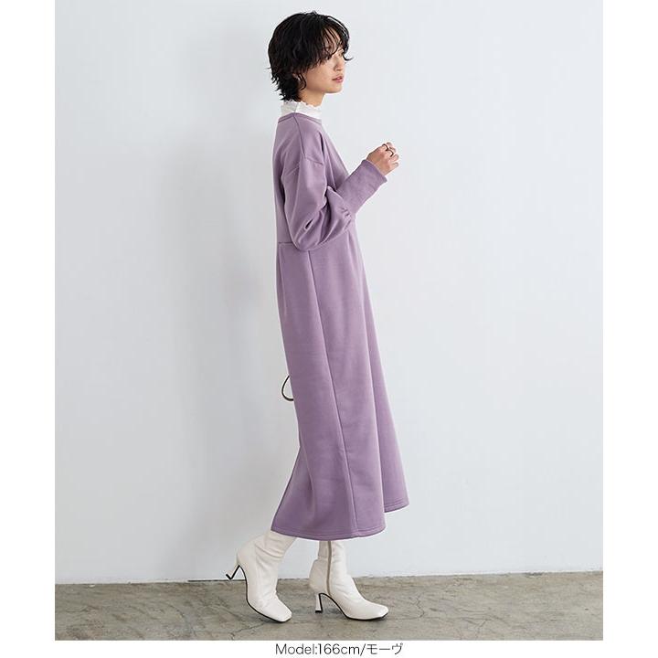 KOBE LETTUCE（神戸レタス） 裏起毛スウェットワンピース 冬 防寒