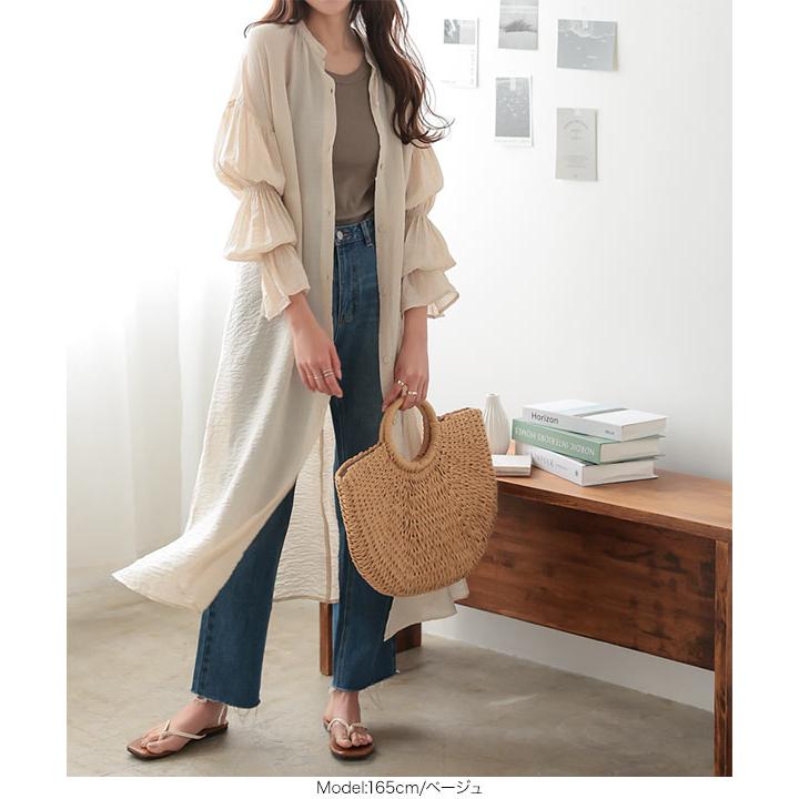 KOBE LETTUCE ポンポンスリーブシアーワンピース レディース