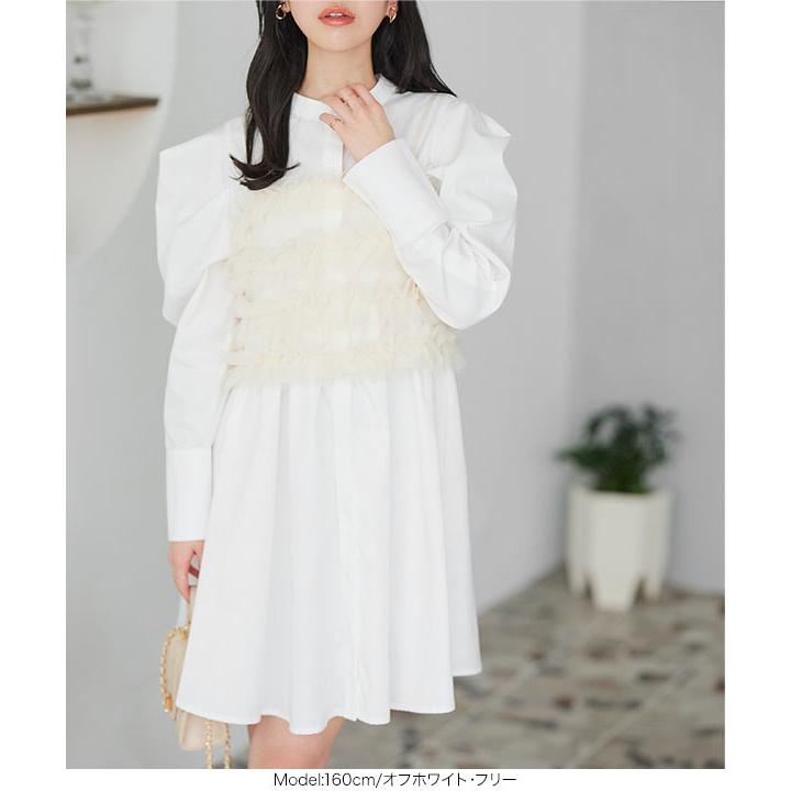 KOBE LETTUCE（神戸レタス） ミニワンピース 長袖 レディース シャツ