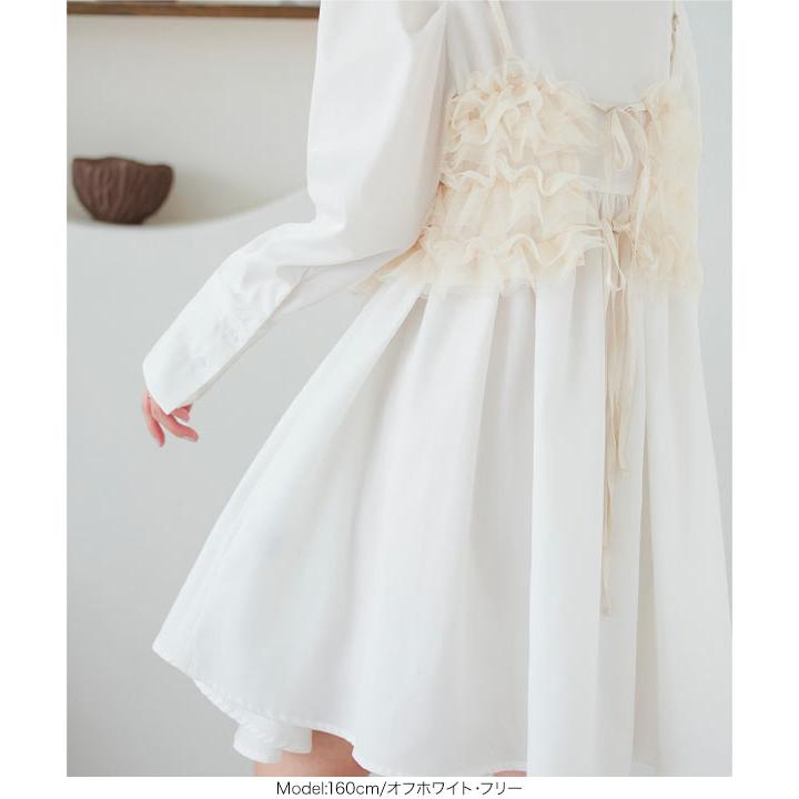 KOBE LETTUCE（神戸レタス） ミニワンピース 長袖 レディース シャツ