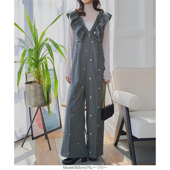 花柄オールインワン緑 ZARA ザラ 花柄オールインワン サロペット グリーン USA XS